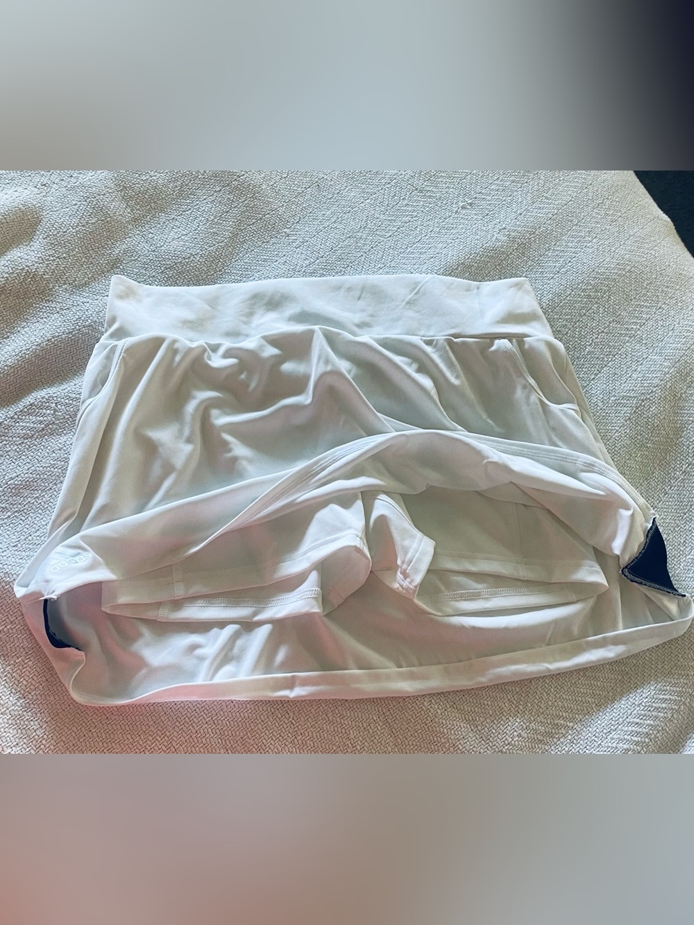 adidas White Women's Athletic Skort with Side Pockets - Picture 6 of 8